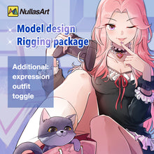Load image into Gallery viewer, Custom VTuber model, Premium commission, character design/cutting/rigging, Additional facial expression/outfit/accessory/movement/pet
